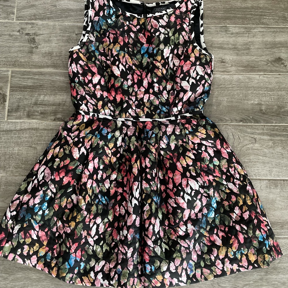 Tahiti Sz 6P Floral Sleeveless Dress w Pockets